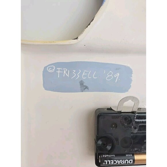 Dick Frizzel New Zealand Breakfast Art Clock Mixed Media Works Vtg Bacon‎ Eggs - Picture 12 of 15